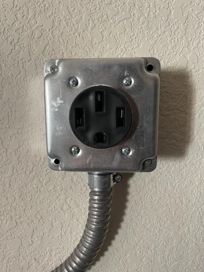 NEMA 14-50 outlet installed for Smart Home Electrical in Claymont